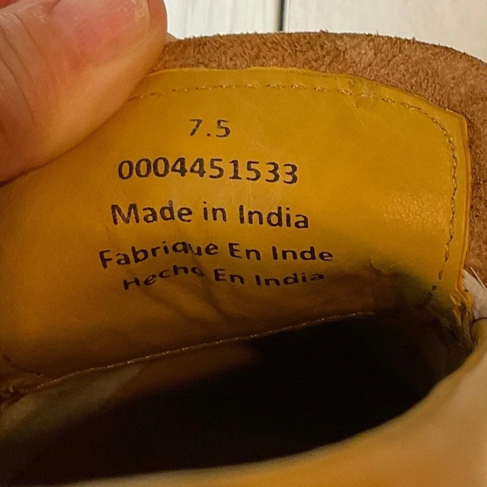 Free People Womens Studded Lug Sole Tassel Loafers Tan Leather 7.5 0004451533 - Picture 9 of 9